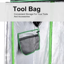 Outsunny Mylar Hydroponic Grow Tent With Floor Tray For Indoor Plant Black Green 9 Outsunny Mylar Hydroponic Grow Tent With Floor Tray For Indoor Plant Black Green -HOMCO Garden Shop outsunny mylar hydroponic grow tent with floor tray for indoor plant black green5056029842218 06c MP