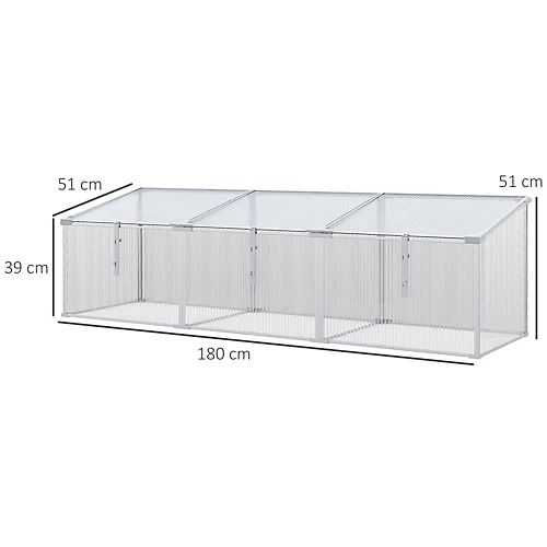 Outsunny Outdoor Greenhouse Polycarbonate Grow House Flower Vegetable Plants Raised Bed Garden Aluminium Cold 5 Outsunny Outdoor Greenhouse Polycarbonate Grow House Flower Vegetable Plants Raised Bed Garden Aluminium Cold - Image 3