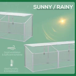 Outsunny Outdoor Greenhouse Polycarbonate Grow House Flower Vegetable Plants Raised Bed Garden Aluminium Cold 9 Outsunny Outdoor Greenhouse Polycarbonate Grow House Flower Vegetable Plants Raised Bed Garden Aluminium Cold -HOMCO Garden Shop outsunny outdoor greenhouse polycarbonate grow house flower vegetable plants raised bed garden aluminium cold5056602943868 06c MP