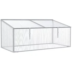 Outsunny Outdoor & Indoor Greenhouse Plants Cold Frame PC Board 99 X 60 X 44cm -HOMCO Garden Shop outsunny outdoor indoor greenhouse plants cold frame pc board 99 x 60 x 44cm5056399118418 02c MP