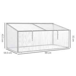 Outsunny Outdoor & Indoor Greenhouse Plants Cold Frame PC Board 99 X 60 X 44cm -HOMCO Garden Shop outsunny outdoor indoor greenhouse plants cold frame pc board 99 x 60 x 44cm5056399118418 03c MP