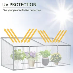 Outsunny Outdoor & Indoor Greenhouse Plants Cold Frame PC Board 99 X 60 X 44cm -HOMCO Garden Shop outsunny outdoor indoor greenhouse plants cold frame pc board 99 x 60 x 44cm5056399118418 06c MP