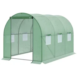 Outsunny Polytunnel Walk-in Garden Greenhouse With Zip Door And Windows 3 X 2M -HOMCO Garden Shop outsunny polytunnel walk in garden greenhouse with zip door and windows 3 x 2m5055974862210 02c MP
