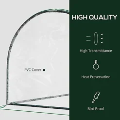 Outsunny Tunnel Greenhouse Grow House Steel Frame PE Transparent 200x100x80 Cm -HOMCO Garden Shop outsunny tunnel greenhouse grow house steel frame pe transparent 200x100x80 cm5056534539504 06c MP