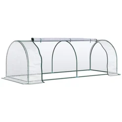 Outsunny Tunnel Greenhouse Grow House Steel Frame PVC Transparent 250x100x80 Cm -HOMCO Garden Shop outsunny tunnel greenhouse grow house steel frame pvc transparent 250x100x80 cm5056029877364 02c MP