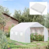 Outsunny Walk In Greenhouse Cover Replacement PE Cover 4.5x3x2m White -HOMCO Garden Shop outsunny walk in greenhouse cover replacement pe cover 4 5x3x2m white5056534545383 01c MP