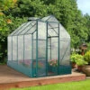 Outsunny Walk-in Greenhouse Garden Polycarbonate Aluminium W/ Smart Window 6x8ft -HOMCO Garden Shop outsunny walk in greenhouse garden polycarbonate aluminium w smart window 6x8ft5056399118654 01c MP