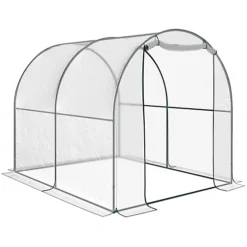 Outsunny Walk In Polytunnel Greenhouse W/ Roll Up Door PVC Cover, 2.5 X 2m -HOMCO Garden Shop outsunny walk in polytunnel greenhouse w roll up door pvc cover 2 5 x 2m5060348509097 02c MP