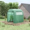 Outsunny Walk In Polytunnel Greenhouse With Roll-up Window And Door, Green -HOMCO Garden Shop outsunny walk in polytunnel greenhouse with roll up window and door green5056602924690 01c MP