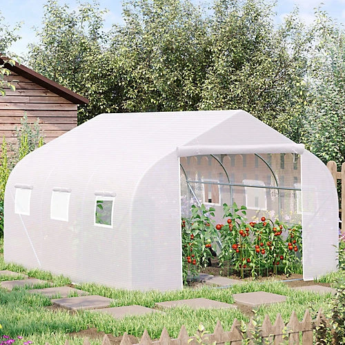 Outsunny Walk-in Tunnel Greenhouse Gardening Planting Shed Heavy Duty Warm House 3 Outsunny Walk-in Tunnel Greenhouse Gardening Planting Shed Heavy Duty Warm House