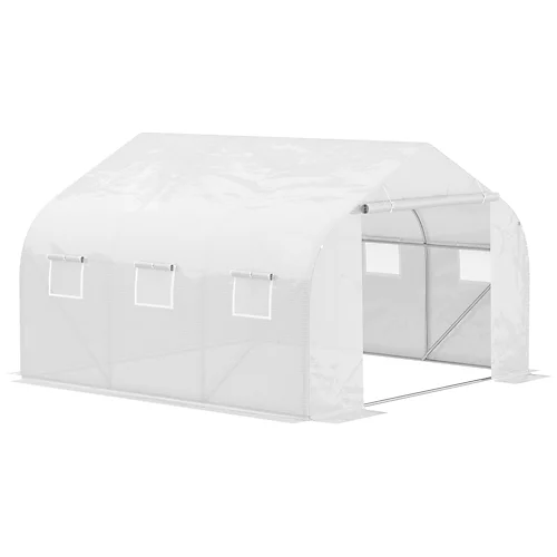 Outsunny Walk-in Tunnel Greenhouse Gardening Planting Shed Heavy Duty Warm House 4 Outsunny Walk-in Tunnel Greenhouse Gardening Planting Shed Heavy Duty Warm House - Image 2