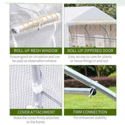 Outsunny Walk-in Tunnel Greenhouse Gardening Planting Shed Heavy Duty Warm House 9 Outsunny Walk-in Tunnel Greenhouse Gardening Planting Shed Heavy Duty Warm House -HOMCO Garden Shop outsunny walk in tunnel greenhouse gardening planting shed heavy duty warm house5056029871942 06c MP