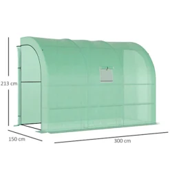 Outsunny Walk-In Tunnel Wall Greenhouse With Windows And Doors, 2 Tiers -HOMCO Garden Shop outsunny walk in tunnel wall greenhouse with windows and doors 2 tiers5056534544256 03c MP