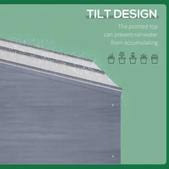 Outsunny Wood Cold Frame Greenhouse Garden Polycarbonate Grow House, Light Grey -HOMCO Garden Shop outsunny wood cold frame greenhouse garden polycarbonate grow house light grey5056534544836 06c MP