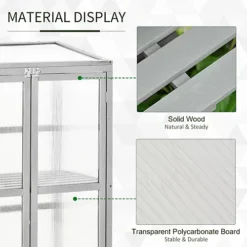 Outsunny Wood Cold Frame Greenhouse Outdoor Indoor PC Board 76 X 47 X 110cm Grey -HOMCO Garden Shop outsunny wood cold frame greenhouse outdoor indoor pc board 76 x 47 x 110cm grey5056399128042 06c MP