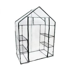 Oypla 3-Tier 4 Shelf Mini Walk-in Growhouse Garden Greenhouse -HOMCO Garden Shop oypla 3 tier 4 shelf mini walk in growhouse garden greenhouse5056233250977 02c MP