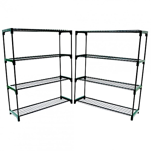 Oypla Flower Staging Display Greenhouse Racking Shelving Double Pack 3 Oypla Flower Staging Display Greenhouse Racking Shelving Double Pack