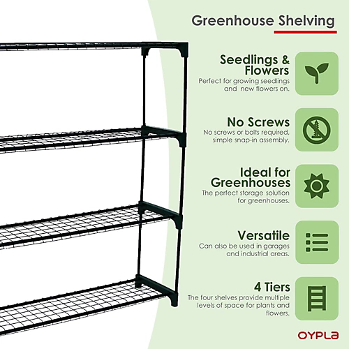 Oypla Flower Staging Display Greenhouse Racking Shelving 5 Oypla Flower Staging Display Greenhouse Racking Shelving - Image 3