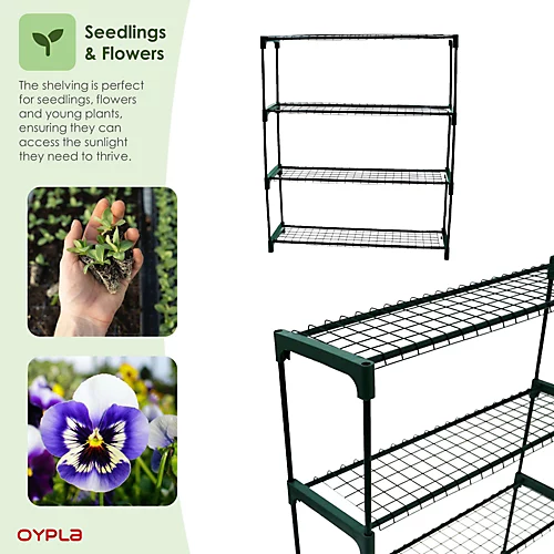 Oypla Flower Staging Display Greenhouse Racking Shelving 6 Oypla Flower Staging Display Greenhouse Racking Shelving - Image 4