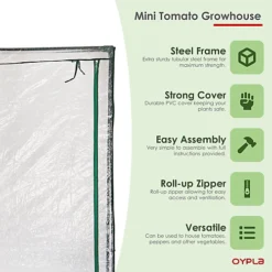 Oypla Mini Growbag Tomato Growhouse Garden Greenhouse With PVC Cover -HOMCO Garden Shop oypla mini growbag tomato growhouse garden greenhouse with pvc cover5056233251370 03c MP