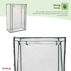 Oypla Mini Growbag Tomato Growhouse Garden Greenhouse With PVC Cover -HOMCO Garden Shop oypla mini growbag tomato growhouse garden greenhouse with pvc cover5056233251370 06c MP