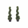 Oypla Set Of 2 Artificial Topiary Boxwood Spiral Trees 80cm Indoor Outdoor Decoration -HOMCO Garden Shop oypla set of 2 artificial topiary boxwood spiral trees 80cm indoor outdoor decoration5060544757520 01c MP
