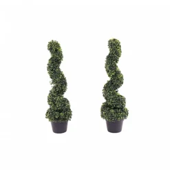 Oypla Set Of 2 Artificial Topiary Boxwood Spiral Trees 80cm Indoor Outdoor Decoration -HOMCO Garden Shop oypla set of 2 artificial topiary boxwood spiral trees 80cm indoor outdoor decoration5060544757520 03c MP