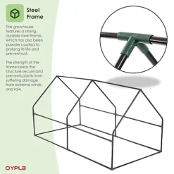 Oypla Small Steeple Growhouse Garden Plant Greenhouse With Plastic Mesh Cover - 180x90x90cm -HOMCO Garden Shop oypla small steeple growhouse garden plant greenhouse with plastic mesh cover 180x90x90cm5060544758794 04c MP