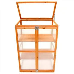 Oypla Wooden 2 Shelf Outdoor Cold Frame Cupboard Grow House -HOMCO Garden Shop oypla wooden 2 shelf outdoor cold frame cupboard grow house5056233250922 03c MP