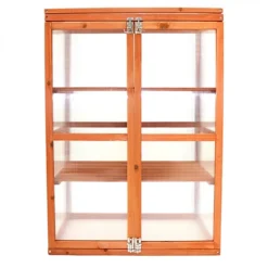 Oypla Wooden 2 Shelf Outdoor Cold Frame Cupboard Grow House -HOMCO Garden Shop oypla wooden 2 shelf outdoor cold frame cupboard grow house5056233250922 04c MP
