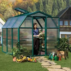 Palram - Canopia Eco Grow Green 6x6 Greenhouse -HOMCO Garden Shop palram canopia eco grow green 6x6 greenhouse7290103121228 01i bq