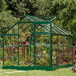 Palram - Canopia Harmony Green 6x10 Greenhouse -HOMCO Garden Shop palram canopia harmony green 6x10 greenhouse7290103110871 01i bq