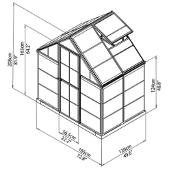 Palram - Canopia Harmony Green 6x4 Greenhouse -HOMCO Garden Shop palram canopia harmony green 6x4 greenhouse7290103110857 08t bq
