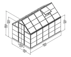 Palram - Canopia Harmony Silver 6x10 Greenhouse -HOMCO Garden Shop palram canopia harmony silver 6x10 greenhouse7290103110840 01t bq