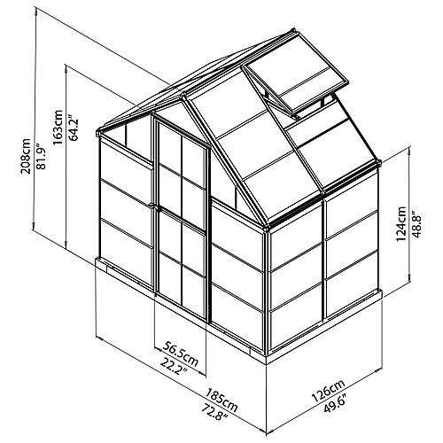 Palram - Canopia Harmony Silver 6x4 Greenhouse 4 Palram - Canopia Harmony Silver 6x4 Greenhouse - Image 2