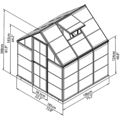 Palram - Canopia Harmony Silver 6x6 Greenhouse -HOMCO Garden Shop palram canopia harmony silver 6x6 greenhouse7290103110833 01t bq