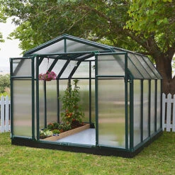 Palram - Canopia Hobby Gardner Green 8x8 Greenhouse -HOMCO Garden Shop palram canopia hobby gardner green 8x8 greenhouse7290103121655 02i bq