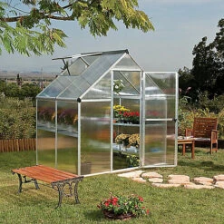 Palram - Canopia Mythos Silver 6x4 Greenhouse 7 Palram - Canopia Mythos Silver 6x4 Greenhouse -HOMCO Garden Shop palram canopia mythos silver 6x4 greenhouse7290103110901 02i bq