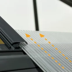 Palram - Canopia Victory Dark Grey 12x10 Greenhouse -HOMCO Garden Shop palram canopia victory dark grey 12x10 greenhouse7290103121914 36c