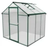 Polycarbonate Greenhouse 6ft X 6ft Green -HOMCO Garden Shop polycarbonate greenhouse 6ft x 6ft green5055986166719 01c MP