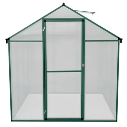 Polycarbonate Greenhouse 6ft X 6ft Green -HOMCO Garden Shop polycarbonate greenhouse 6ft x 6ft green5055986166719 03c MP
