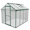 Polycarbonate Greenhouse 6ft X 8ft Green -HOMCO Garden Shop polycarbonate greenhouse 6ft x 8ft green5055986166788 01c MP