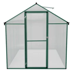 Polycarbonate Greenhouse 6ft X 8ft Green -HOMCO Garden Shop polycarbonate greenhouse 6ft x 8ft green5055986166788 03c MP