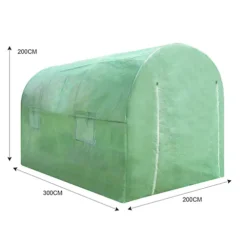 Polytunnel Greenhouse Walk In Galvanised Windows Doors Growhouse PE Cover Diameter 3 X 2m -HOMCO Garden Shop polytunnel greenhouse walk in galvanised windows doors growhouse pe cover diameter 3 x 2m5055986138341 04c MP