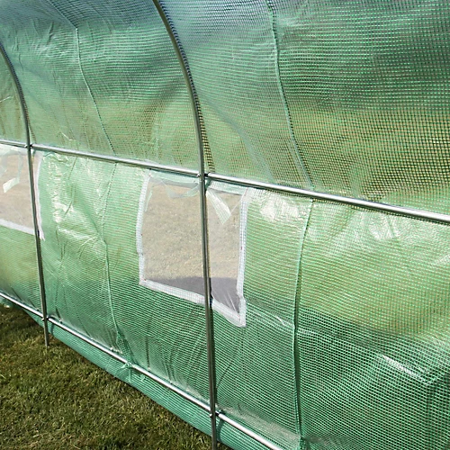 Polytunnel Greenhouse Walk In Galvanised Windows Doors Growhouse PE Cover Diameter 4 X 2m 5 Polytunnel Greenhouse Walk In Galvanised Windows Doors Growhouse PE Cover Diameter 4 X 2m - Image 3