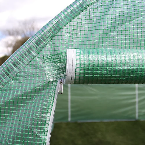 Polytunnel Greenhouse Walk In Galvanised Windows Doors Growhouse PE Cover Diameter 4 X 2m 6 Polytunnel Greenhouse Walk In Galvanised Windows Doors Growhouse PE Cover Diameter 4 X 2m - Image 4