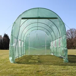 Polytunnel Greenhouse Walk In Galvanised Windows Doors Growhouse PE Cover Diameter 5 X 2m -HOMCO Garden Shop polytunnel greenhouse walk in galvanised windows doors growhouse pe cover diameter 5 x 2m5055986138365 02c MP