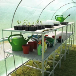Polytunnel Greenhouse Walk In Galvanised Windows Doors Growhouse PE Cover Diameter 5 X 2m -HOMCO Garden Shop polytunnel greenhouse walk in galvanised windows doors growhouse pe cover diameter 5 x 2m5055986138365 04c MP