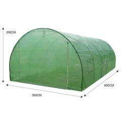 Polytunnel Greenhouse Walk In Galvanised Windows Doors Growhouse PE Cover Diameter 6 X 3m -HOMCO Garden Shop polytunnel greenhouse walk in galvanised windows doors growhouse pe cover diameter 6 x 3m5055986138396 04c MP