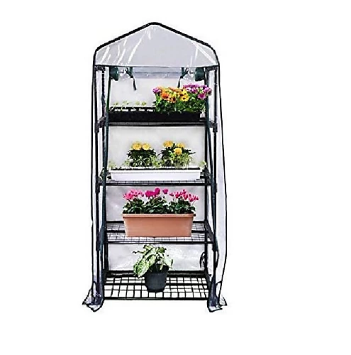 Premium 4 Tier Mini Greenhouse Waterproof Plastic PVC Reinforced Double Zip Cover Indoor Outdoor Garden Balcony Flower Transparent 3 Premium 4 Tier Mini Greenhouse Waterproof Plastic PVC Reinforced Double Zip Cover Indoor Outdoor Garden Balcony Flower Transparent